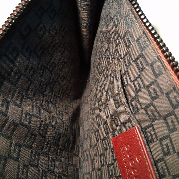 Gucci Burgundy Leather Clutch with COA - Picture 11 of 16